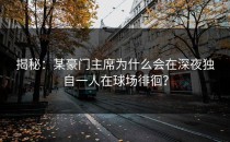 揭秘：某豪门主席为什么会在深夜独自一人在球场徘徊？
