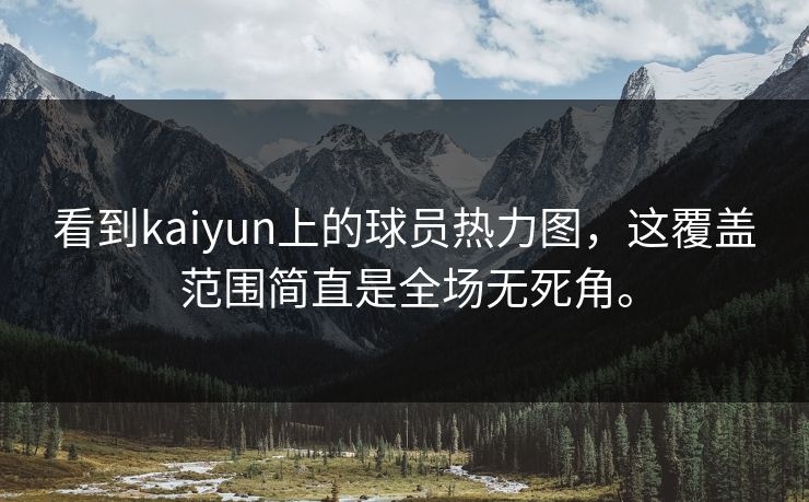 看到kaiyun上的球员热力图，这覆盖范围简直是全场无死角。