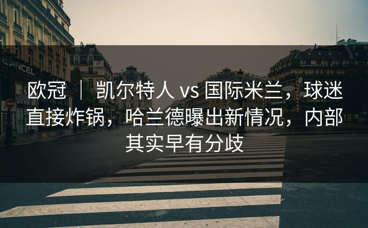 欧冠 | 凯尔特人 vs 国际米兰,球迷直接炸锅,哈兰德曝出新情况,内部其实早有分歧 欧冠 | 凯尔特人 vs 国际米兰,球迷直接炸锅,哈兰德曝出新情况,内部其实早有分歧